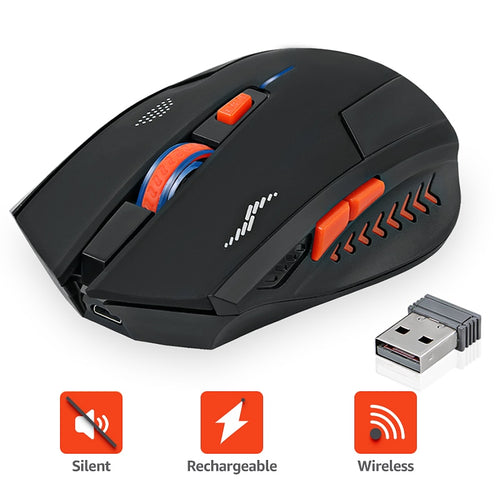 Wireless Mouse Rechargeable Slient Buttons