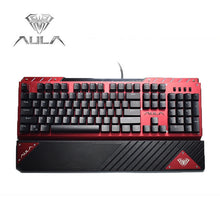 Load image into Gallery viewer, AULA Mechanical Gaming Keyboard RGB Backlit Wired Blue Switch
