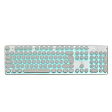 Load image into Gallery viewer, Backlit Gaming Keyboard Steampunk Retro Round Keycap USB Wired