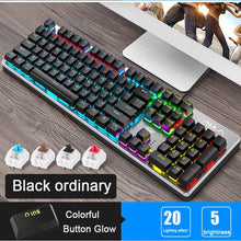 Load image into Gallery viewer, Steampunk Gaming Mechanical Keyboard Metal Panel