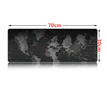 Load image into Gallery viewer, Large Gaming Mouse Pad with Stitched Edge World Map