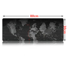 Load image into Gallery viewer, Large Gaming Mouse Pad with Stitched Edge World Map