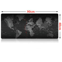 Load image into Gallery viewer, Large Gaming Mouse Pad with Stitched Edge World Map